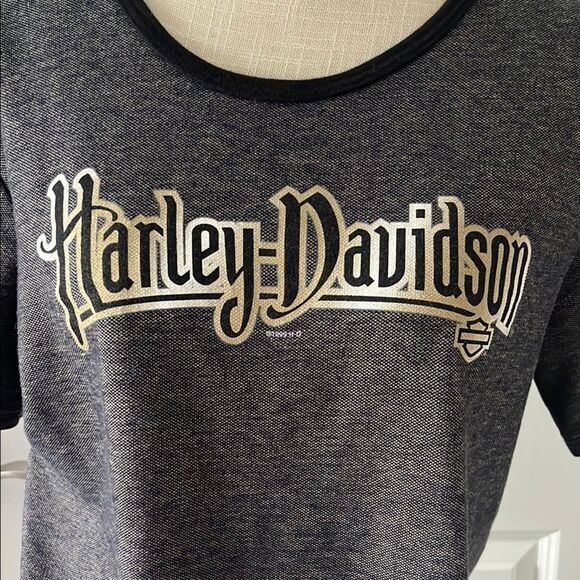 Harley-Davidson Gray Short Sleeve Tee VTG Sarasota Fl Rossiter’s Palm Tree - Picture 3 of 7